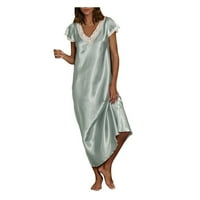 Auroural Womens Haljine Cleance Ženska kratki rukav V Domaća odjeća PAJAMAS Long haljina Nighthown