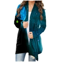 Ženski kaputi jakne za žene Cardigan labave casual Halloween Print Džep dugih rukava ženski vrhovi jan