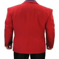 Oštro ručno krojeno Muškarci 2B haljina Blazer W Pair čarape, veličina 36S-62L - crvena 58r
