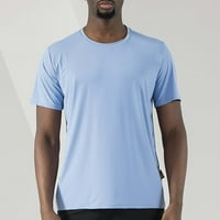 Vedolay muške majice Muška teška pamučna majica kratkih rukava kratkih rukava, svijetlo plavi XL