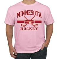 Wild Bobby Grad Minnesota Hokej Fantasy Fan Sports Muška majica, lagana ružičasta, 4x-velika