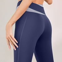 Ženske atletske hlače Ženska boja podudarajuća hip dizanje visokog struka Hlače za vježbi Yoga Capris