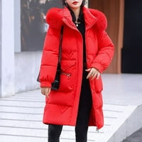 Dabuliu dugi pamučni kaput Ženska pamučna jakna ovratnik od vune, topla pamučna jakna Ženske zimske
