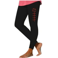 Miluxas plus veličina joga hlače za žene, ženski visoko print struk joga dugi joga pantnih trbuha kontrole trening tekući joga hlače na klirensu crveno 12