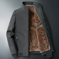 Cacommmark PI muški kaputi i jakne za čišćenje muških ležernih labavih plišanog plišanog savladajućeg