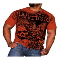 Harley-Davidson muške diablo lubanje kratkih rukava majica, antička narandža, Harley Davidson