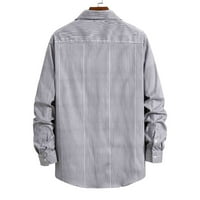 Muška košulja Proljeće Modni labavi povremeni karirani poklopci poklopca džepna kaputa za košulju za dečka