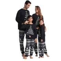 Porodična podudaranja pidžama setovi božićne kupaće za spavanje s dugim rukavima s majicom za spavanje