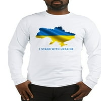 Cafepress - Stojim sa ukrajinskim zastavom ukras na dugim rukavima majica s dugim rukavima - majica sa dugim rukavima