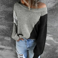 Ženska jesenska labava pulover dugih rukava okrugli vrat koji odgovara džemper Top Plus size labav tanak