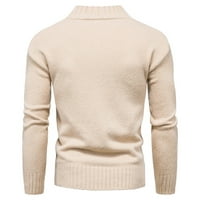 Vivianyo HD muški dugi rukav za čišćenje muške modne ležerne prilike na bazi pelinga visokih vrata pulover