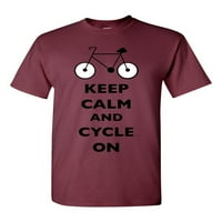 Budite mirni i ciklus na biciklističkom biciklu Bicikl smiješan DT odrasli majica Tee