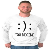Vi odlučujete Happy tužno emoticon slatka dugih rukava majica za muškarce žena Brisco brendovi m