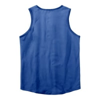 4. jula Ležerna majica bez rukava, okrugli vrat bez rukava za muškarce 3D print okrugli vrat bez rukava, majice, 6xl