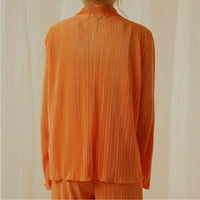 Miayilima narančaste ženske pantalone odijelo ženske hlače postavljene predimenzionirane cvjetne SD gumb dolje majica visokih struka hlače sadrže ljetnu kuhinju