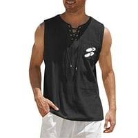 Majica s dugim rukavima mužjak i ljetni vrhovi Ležerne prilike Sportski bez rukava Pamuk posteljina