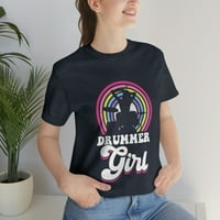 Retro bubnjar djevojka tematska grafička majica
