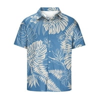 Yuwull muns havajske košulje za kuglanje za odmor cvjetno printsko plaža majica kratkih rukava s majicama dolje majice velike i visoke majice na čišćenju