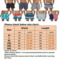 Groanlook muške kratke hlače Elastične struke Ljetne hlače Provjerite dno tiskana Muška boja Block Beachweb