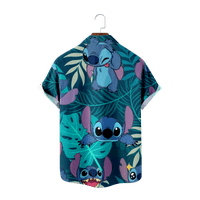 Stitch Fashion Majica 3D Print Casual majica kratkih rukava sa džepom za djecu odraslih