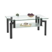 Stakleni stol za kavu, Pravokutnik čistog kafe stola, modernih bočnih središta stolova za dnevni boravak