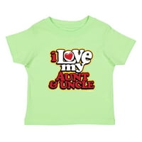Xtrafly Odjeća za mlade Toddler Love Moja tetka i ujak Kids Child Crewneck majica