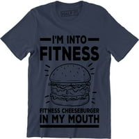 u fitness fitness cheeseburger u mojim ustima - smiješna ljubavnica za hranu Muška majica