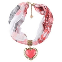 Ertutuyi Women Boho Beach Shawl Heart Love National Style Casual Wrap Soft ogrlice šal crveni
