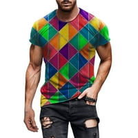 Muške haljine majice kratki rukav Muškarci Ljeto TOP 3D ispisani casual crewneck pulover majica kratkih