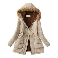Lowrofile jakne za žene plus veličine Ležerne prilike dugih rukava toplo zadebljano preko toplog trendi modne oblikovane kapuljače za snijeg zimski pad kaput