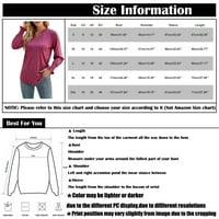 Košulje za duge rukave za žene za žene Solid Boja Retro O-izrez košulja O-izrez Osnovna dnevna zabava