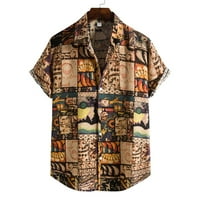 HUMPA majice za muškarce tiskati rukav majicu Etnička modna bluza casual muška kratka majica Havajski