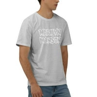 Muška marilyn Manson Službena majica Pamučna moda casual okrugli vrat kratkih rukava Srednja siva
