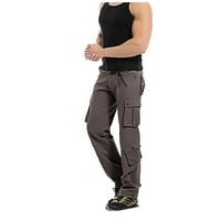 Growesty Muns Cargo Hlače Čišćenje Muškarci Multi-džepni gumb Zipper Cargo Pants Sportske hlače na otvorenom pantalone