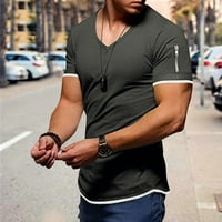DTIDTPE majice za muškarce, ljetni casual šivanje patentne džepove majica majica bluza muški vrhovi