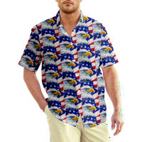 4. jula muška havajska majica USA Nacionalna majica zastava Grafički 3D košulja 3D print plus veličina