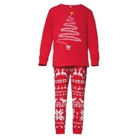 Baywell Porodica koja odgovara Božićne pidžame Set Holiday Christmas Sleep Lepywebs Xmas PJS set za parove i djecu Red S-4XL