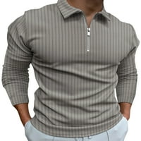 Capreze muške bluze s dugim rukavima atletski prugasti vrh sportsko polo majica sa patentnim zatvaračem