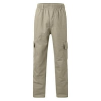 SHPWFBE Cargo hlače s modnim labavim pamučnim pamučnim plusom džep čipke velvet novac ukupne poklone