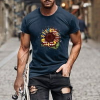YieVot 4. jula Muška majica kratki rukav Ljetni čišćenje Muškarci Ležerne prilike okrugli vrat 3D digitalni ispis Pulover fitness sportska bluza