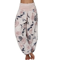Ženske harem hlače, visoko struk joga boho pantalone sa džepovima Fragarn
