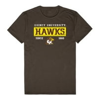 Republički 507-667-BRN- Quincy univerzitetski Hawks College osnovana majica, smeđa - 2xl