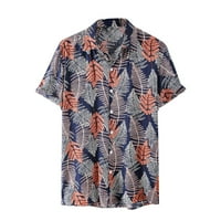 Muške košulje Srce Srce Odštampano ljeto Plaža Havajski džepovi Ležerne tipke Dugme Dugme kratkih rukava