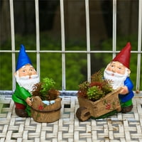 Hadanceo Ručna slika Collect Polirani smola Micro Pejzažni Gnome Bonsai Sader za balkon