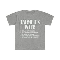 Farmerova supruga Da, on radi, a ne ima imaginarnu unise majicu S-3XL
