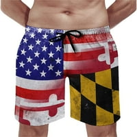 Muške američke i Maryland Swim trunke za muškarce, kratke hlače za plažu Brzi suhi ljetni kupaći kostimi