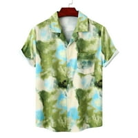 Majice na plaži za muškarce Ležerne tipke UP Western Majica Ne-pozicioniranje Ispis Lapel Havajska majica