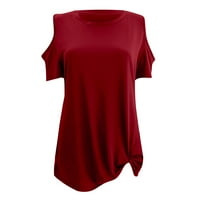 Feternsko žensko ljeto hladno ramelno kink u boji majica majica maxi haljina za žene