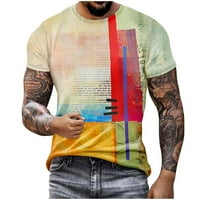 CLLIOS grafički tees muškarci Ljeto 3D print majica s kratkim rukavima Slim Fit gornji okrugli izrez Fitness mišićni majice
