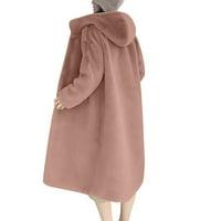 Guvpev moda casual ženske ovce šivene kapute ženske vunene kaput - ružičasta m